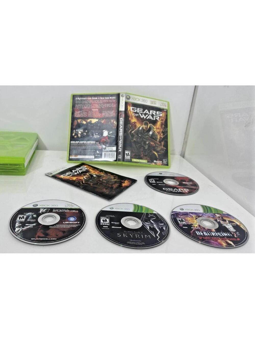 Lot of 4 Microsoft Xbox 360 Games: Skyrim Gears Of War Splinter Cell Dead Rising